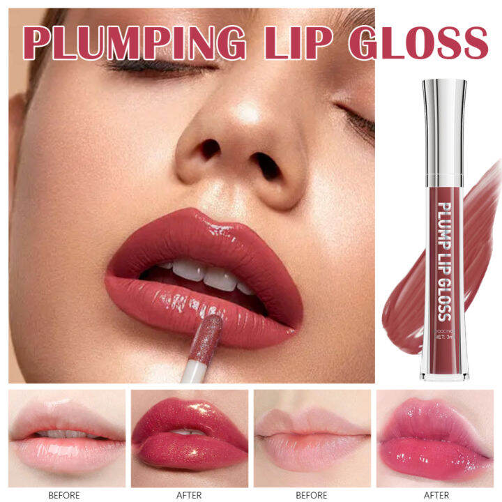 IBCCCNDC Jelly Flower Lipsticks Plumping Lip Gloss Water Glossy Gloss