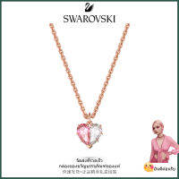 ?Swarovski?สร้อยคอจี้หัวใจสีชมพูและสีขาว Gema 520,S925 สร้อยคอแฟชั่นสตรีเงินสเตอร์ลิง,ของขวัญวันเกิดวันวาเลนไทน์