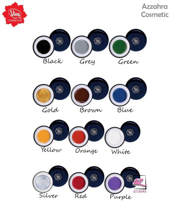 VIVA Body Painting Waterproof Tersedia 12 warna Lazada Indonesia