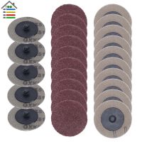 25pcs 50mm Sanding Disc for Roloc Polishing Pad Plate 2inch Sander Paper Disk Grinding Wheel Abrasive Tools 60 80 100 120 Grit Cleaning Tools