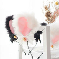 Olliles 1 PC Cat ears headband Furry Cat หูแมว Headwear คอสเพลย์ปาร์ตี้สายรัดสำหรับผู้หญิง