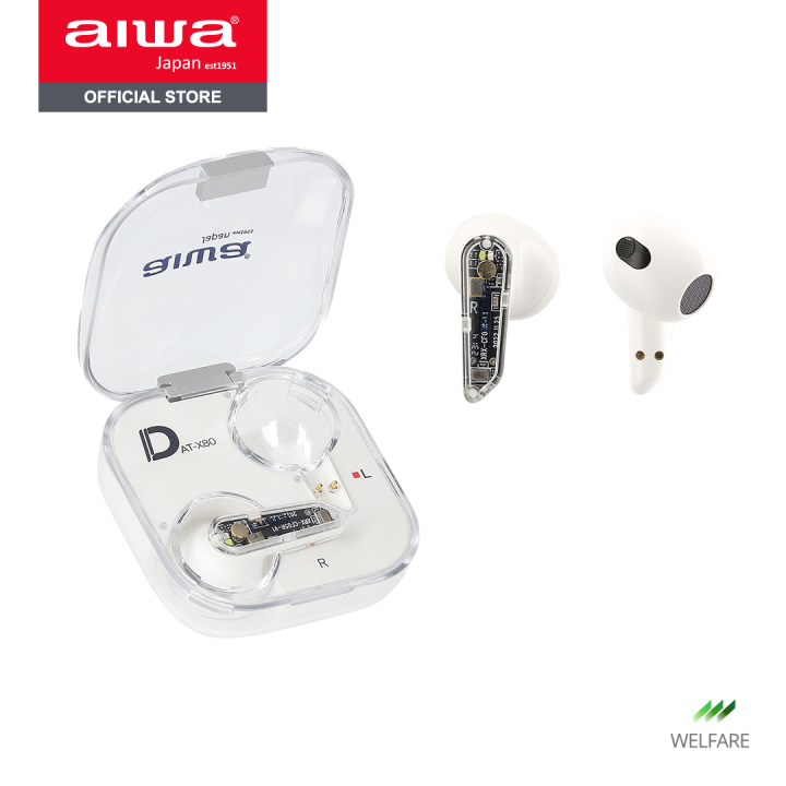 aiwa-at-x80d-tws-bluetooth-earphones-หูฟังไร้สายแบบอินเอียร์-กันน้ำระดับ-ipx5-low-latency-enc
