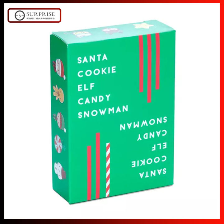 santa-cookie-elf-candy-snowman-การ์ดเกมเกมหมวกปลาโลมาเกมกระดานเกม-taco-แมวแพะพิซซ่าชีส