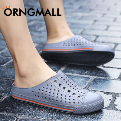 ORNGMALL รองเท้า Unisex แฟชั่นผู้ชายผู้หญิงฤดูร้อนรองเท้าแตะบ้านรองเท้าชายหาดเท่ๆกันลื่นรองเท้าใส่สบาย
