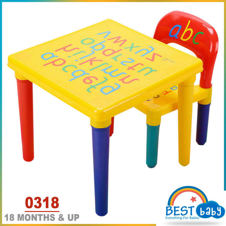 Best Baby 0318 Kids Table and Chairs Set Kiddie Table Set Study Table with Chair for Kids
