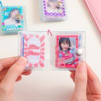 2 Inch Transparent Photo Storage Book Photo Holder Photo Album Photo Card Holder 16 Photos Mini Cute Keychain Holds