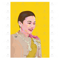 ภาพวาด พระราชินีสุทิดา ในรัชกาลที่ 10 IIL R10 02 ภาพวาดเวคเตอร์ จากโปรแกรม Illustrator งานปริ้นท์เลเซอร์