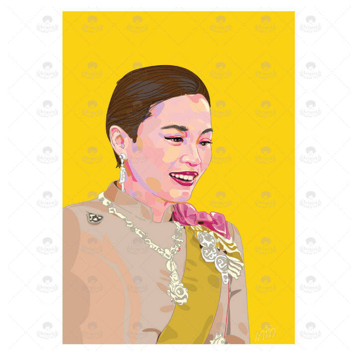 ภาพวาด-พระราชินีสุทิดา-ในรัชกาลที่-10-iil-r10-02-ภาพวาดเวคเตอร์-จากโปรแกรม-illustrator-งานปริ้นท์เลเซอร์