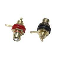 1/2/4pcs Gold Plated RCA Terminal ปลั๊กแจ็คซ็อกเก็ตหญิงแผงแชสซีสำหรับเครื่องขยายเสียงลำโพง-HGJHJ STORE