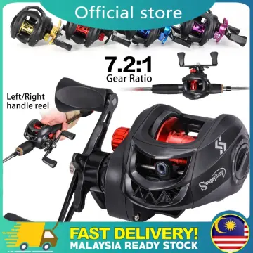 Lure Fishing Baitcasting Reel Gear Ratios 7.2:1 Max Drag 10kg Long