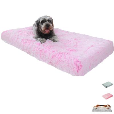 [pets baby] Non Slip Soft Plush Dog BedWaterproof Dog Cage Bed With Removable Washable CoverOrthopedic Memory Foam Dog Bed Cats