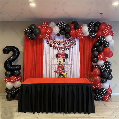 107pcs Party Balloon Set Red Black Latex Balloons For Baby Shower Kids Birthday Decoration Globos
