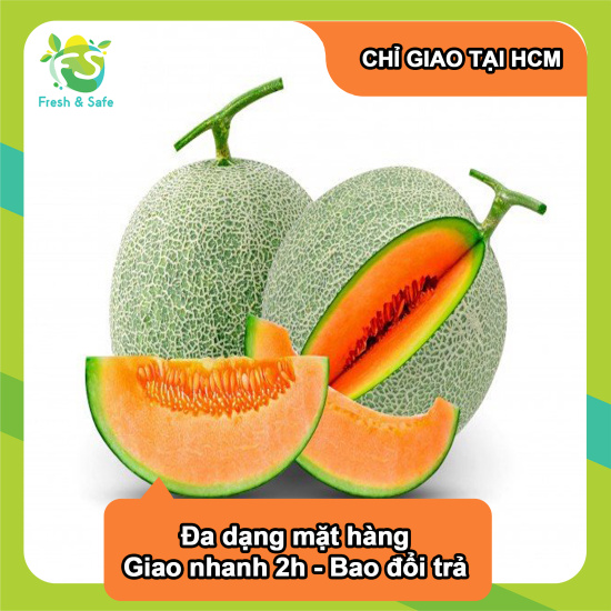 Chỉ giao hcm - dưa lưới nhà kính trái - 1.3kg - ảnh sản phẩm 3