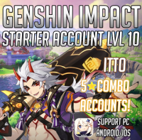 Genshin impact ID【Fast delivery】Itto+other characters combination low AR