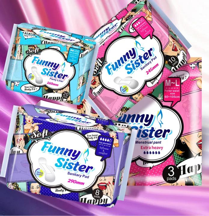 Yubest /FUNNY SISTER Sanitary Modess Napkin Whith Negative Ion With
