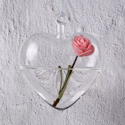 [Like Activities]หม้อรูปหัวใจ DIY ขวดแก้วใส DecorPlant แจกันแขวนภาชนะโต๊ะแต่งงานเครื่องประดับหน้าแรก10X11cm