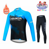 2021 Kids Winter Thermal Fleece Cycling Jersey Set Boys Jersey Suit Sport Riding Bike MTB Children Cycling Clothing Long Pant