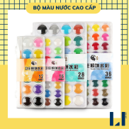 Bộ màu nước cao cấp 12 16 28 36 màu tặng kèm 1 cọ
