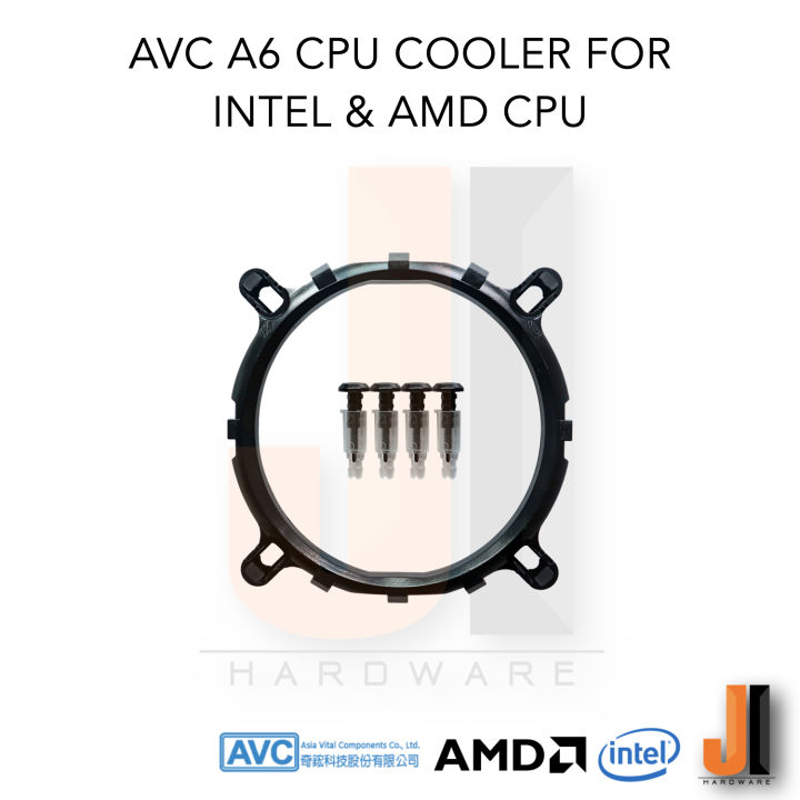 avc-a6-cpu-cooler-for-intel-and-amd-cpu-2-heat-pipe-with-9-cm-fan-cooler-ของใหม่งสภาพดีมีการรับประกัน