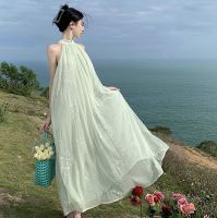 Huai sleeveless vest hanging neck dress dress improved qipao on holiday in the summer wind easy broken beautiful condole belt of the dress