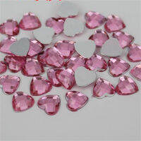 8-30MM DIY Bling Lt Pink Heart Shape Lattice Faceted Acrylic Rhinestone Flatback Acrylic Stone for Hand Craft Art Decoration