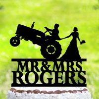 Personalized Tractor Wedding Cake TopperFarmer Car Rustic Wedding Cake TopperCustomized Wedding Party unique cake topper