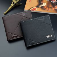 2022 New Mens Wallet Short Multi-card Coin Purse Fashion Casual Wallet Male Youth Thin Three-fold Horizontal Soft Wallet Men PU Wallets