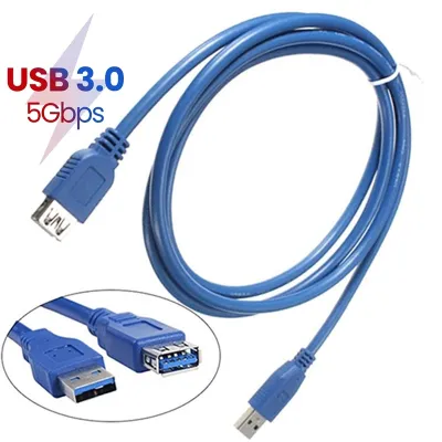 USB 3.0 Kabel Ekstensi USB A Kabel Pria Ke Wanita 5Gbps Kabel Perpanjangan Transfer Data untuk Printer Keyboard Mouse Flash Drive