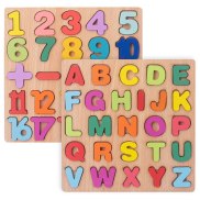 ABC Câu Đố kỹ thuật số đồ chơi bằng gỗ giáo dục sớm ghép hình ký tự bảng