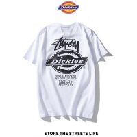 ♤◘卍 พร้อมส่ง เสื้อยืดแขนสั้น ผ้าฝ้าย พิมพ์ลาย DICKIES STUSSY แฟชั่นคลาสสิก สําหรับผู้ชาย