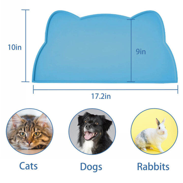 แผ่นรองชามเสื่อให้อาหารกันลื่นสำหรับสุนัขแมวกันรั่วเสื่ออาหารซิลิโคนสำหรับกันน้ำแบบพกพา