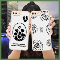 creative texture Phone Case For iPhone 7Plus/8Plus soft shell dust-proof taste lambskin advanced simple The New cute