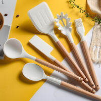 Creative Design Cooking Tools Set Non-stick Silicone Kitchen Utensils Kit Kitchenware Colander Spatula Scraper Cook Bake Gadgets