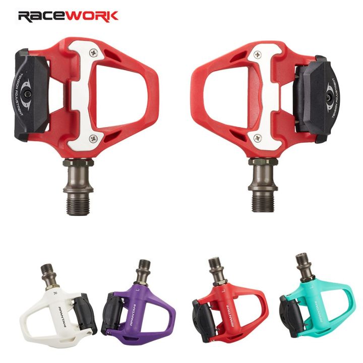 racework-pd-r550ที่เหยียบจักรยานล็อคด้วยตนเองระบบแป้นเหยียบถนนจักรยานถนนบันไดแบบติดกับเท้าที่มีอะไหล่จักรยานปุ่ม-sm-sh11