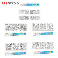 HIMISS ม้วนวาดรูปสำหรับเด็กขนาด35X12.6นิ้วของเล่นเพื่อการศึกษาม้วน Kertas Mewarnai ภาพวาด DIY เหนียวสำหรับ Kado Ulang Tahun เด็กหญิงเด็กชาย