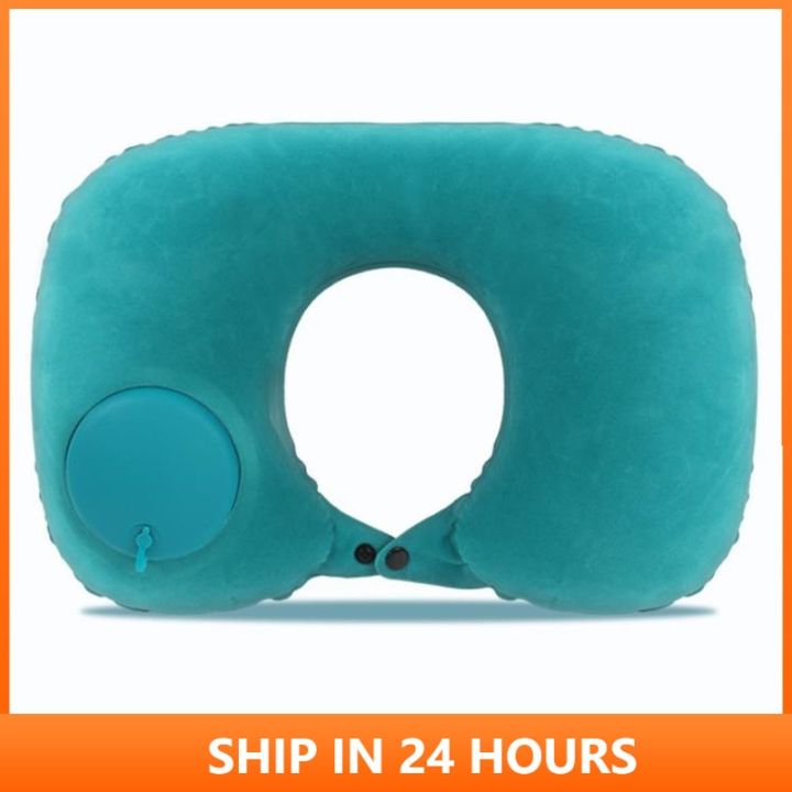 Folding and Inflatable U-shaped Pillow with Sponge Fillings