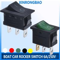 ◊☇❖ 5 PCS/10 PCS LOT KCD1 3 Pin 21x15mm ON-OFF Boat Car Rocker Switch 6A/250V AC 10A/125V AC With Red Blue Green Yellow Light Switch