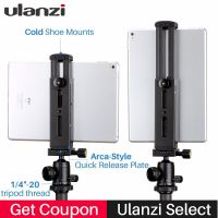 Ulanzi U-Pad Pro Aluminium Tablet Tripod Mount Holder Clamp w Cold Shoe for iPad mini iPad 4 iPad Pro iPad Air Adhesives Tape