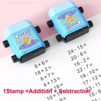 2IN1 Double-Head Math Practice Number Rolling Stamp Addition Subtraction Stamp ภายใน100 Number Questions Digital Roller