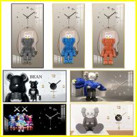 【JJT นาฬิกาแขวน นาฬิกาแขวนผนัง 24 รูปแบบ ลายหมี KAWS เรียบง่าย สไตล์โมเดิร์น สําหรับตกแต่งบ้าน ห้องนั่งเล่น ร้านอาหาร