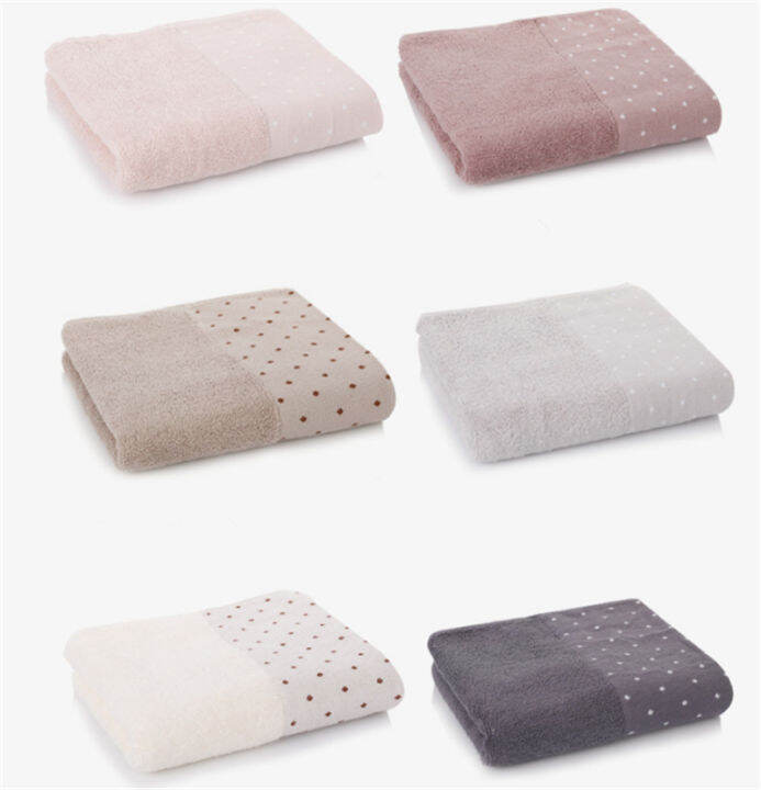 70x140cm-100-cotton-absorbent-dot-pattern-solid-color-soft-comfortable-men-women-bathroom-travel-bath-towel