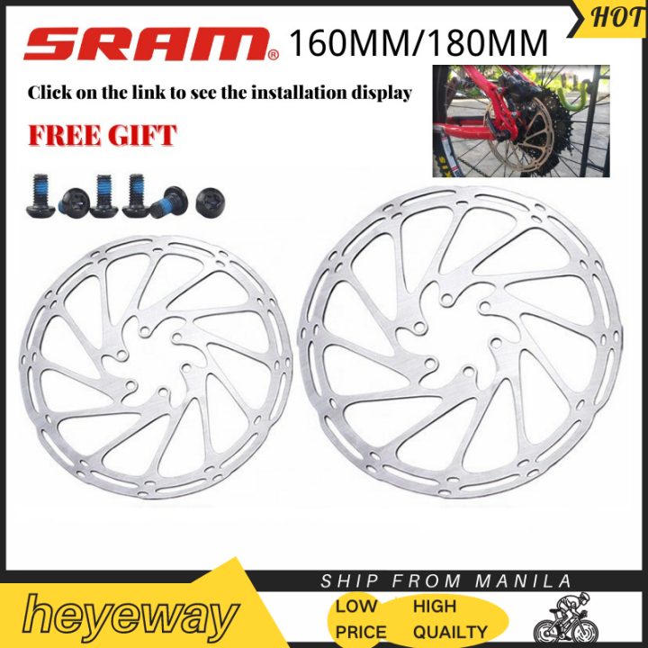 SRAM Rotor 1pc 160/180mm Disc Brake Rotors Stainless Steel Disc Rotors