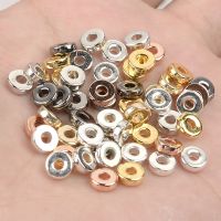 100-300pcs 4/6mm CCB Charm Spacer Beads Round Flat Wheel Beads Loose Spacer Beads For DIY Jewelry Making Bracelets Accessories