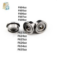 10pcs F623ZZ F604ZZ F605ZZ F606ZZ F607ZZ F608ZZ F623ZZ F624ZZ F625ZZ F626ZZ F634ZZ F635ZZ Flange Bushing Ball Bearings 3x10x4 mm