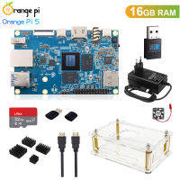 Orange Pi 5 16GB RK3588S 8-Core 64-Bit PCIE โมดูลภายนอก WiFi BT SSD Gigabit Ethernet บอร์ดเดียวคอมพิวเตอร์ Run Android Debia