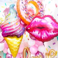 Sweet Donut Ice Cream Cake Foil Balloons LOVE Helium Balloon Baby Shower Birthday Party Decoration Kids Toy Digital Figure Globo Balloons