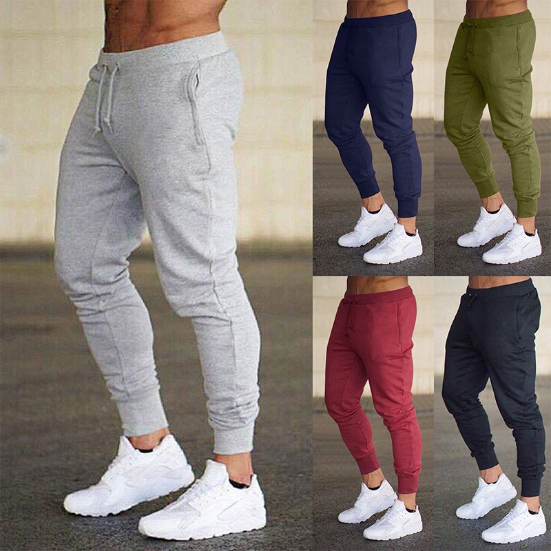 2019 Fashion Mens Sport Jogging Fitness Casual Loose Sweatpants Drawstring Pant Running Gym Trousers Men Sports Pants 
