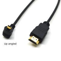 【Hot-Selling】 al rehman trader. HDMI ประเภท HDMI ประเภท D ขึ้นและที่เป็นมุมลงสายเคเบิลพันข้อศอก30เซนติเมตร1ft3D 4K 1080P MicroHDMI เสียงสำหรับกล้อง