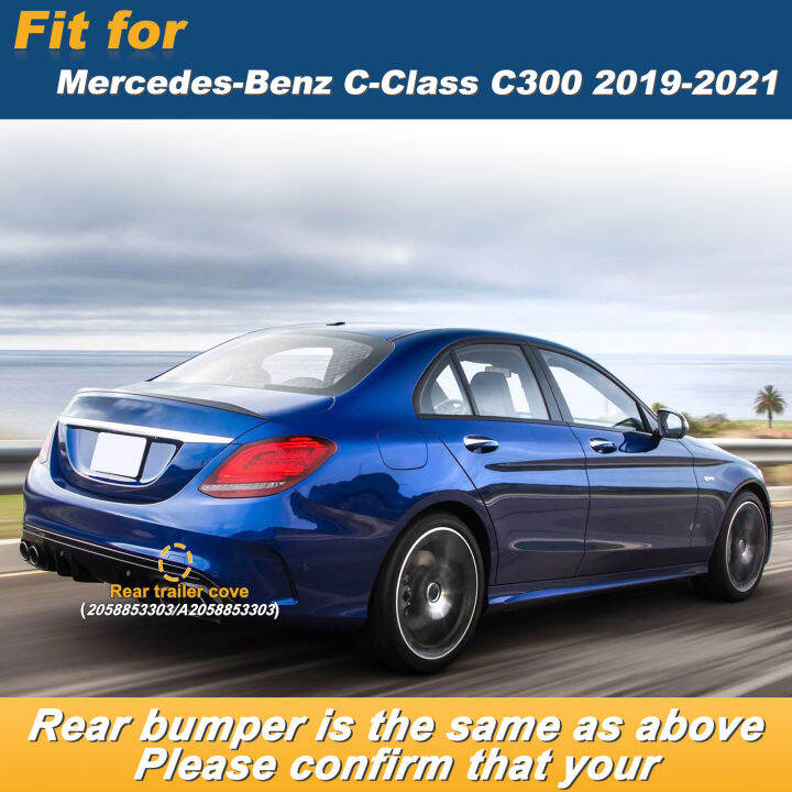 กันชนหลังพ่วงตะขอหมวกลากจูงตาปกคลุมสำหรับ-benz-c-class-c300-2019-2021-2058853303-a2058853303อุปกรณ์เสริมในรถยนต์