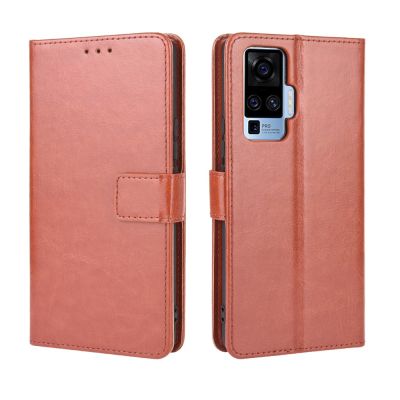 เคสพับได้ VIVO X50 Pro 5G X 50 X50Pro เคสกระเป๋าตังค์หนัง PU ฝาหลังเคสโทรศัพท์